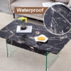 Multifunctional Lift Top Coffee Table -Black Marble Pattern, Essential for Modern Homes.Tempered Glass Legs,Multiple Color Options,Lift Top Feature.Perfectly Fitting Into Both Living Rooms And Office.