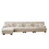 Free Combination, Modular Sectional Sofa,L Shaped Couch for Living Room, 4-Seater Comfy Cloud Couch with Convertible Ottoman, , Chenille Light coffee