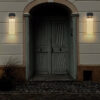 18"(H) 1-pack 12W Modern Outdoor Wall Light Fixture, Weatherproof LED Wall Sconce with Bubble Crystal, Black Finish, Up and Down Lighting for Porch, Patio, and Garden