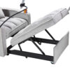 Convertible Sleeper Chair Sofa Bed Adjustable Pull Out Sleeper Chair Bed Multi-Pockets Folding Sofa Bed for Living Room Bedroom Small Space,3-in-1 Sofa Bed
