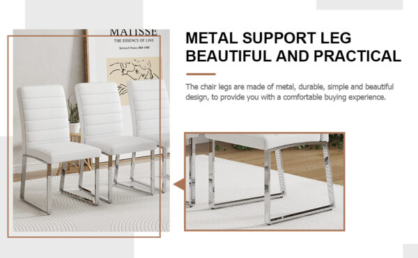 f3aeba64ab454793ad98bfbfe327244f_6e87ca2552e37ed5e40ccceb56ff7fdc 4-Pack - Heavy-duty chairs set: 2.1" thick cushion, iron frame, perfect for home or office. Classic colors, great value W1151134525