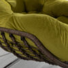 Outdoor Rattan Rocking Chair,Padded Cushion Rocker Recliner Chair Outdoor for Front Porch, Living Room, Patio, Garden, Olive Green