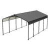 12X20 FT Metal Carport, Outdoor Car Shelter All Weather, Heavy Duty Outdoor Galvanized Car Shelter for Car Boat Truck and SUVs Black
