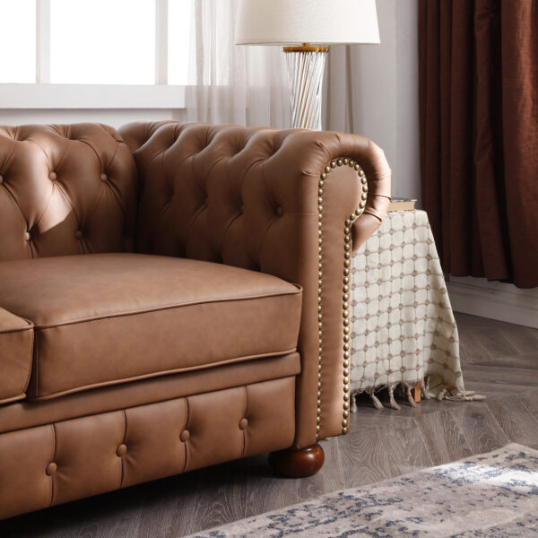 f62b567c76a34a1bb0c397c4bce894e3_20230226_6fca2398377c30f73d11ca7a40f5b99c Classic Chesterfield Sofa Brown Faux Leather