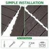 9 PCS heavy-duty & recyclable Wood-Plastic Interlocking Deck Tiles 11.8" x 11.8"- Waterproof Outdoor and Indoor Flooring for Patio, Balcony, Porch, Backyard, Bedroom (Coffee)