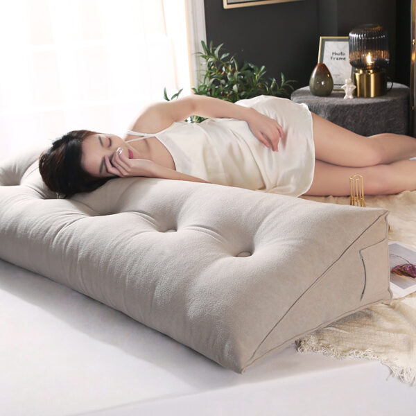 f7908acbee4648aa9a59c6be27263690_9b76463fc827f2bc0a2b163cfade845e Large Bolster Triangular Headboard Wedge Backrest Positioning Support Bed Rest Reading Pillows Headboard Wedge Pillows with Removable, Gift for Mother's day