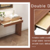 Elegant Dark Wood Grain Bar Table-50 Inches Long, a Practical Choice for Modern Homes.Dark Wood Grain Texture Sticker,Equipped With Two Drawers.Serving As A Bar Table Or A Desk.