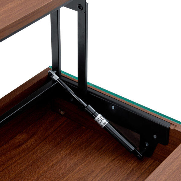 f832fa5cdf7b437ea6b502a6711c8d42_2a5eb886524f084a6a557112260e6e57 Multifunctional Lift Top Coffee Table -Dark Wood Color Grain Sticker, Essential for Modern Homes.Tempered Glass Legs,Lift Top Feature.Perfectly Fitting Into Living Rooms And Office.