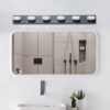 (Same as W1340110595/L2010) 45" Modern 6-Light LED Vanity Light, Sleek Black Bathroom Wall Light Fixture for Mirror, Shower, and Bathroom Decor