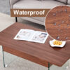 Multifunctional Lift Top Coffee Table -Dark Wood Color Grain Sticker, Essential for Modern Homes.Tempered Glass Legs,Lift Top Feature.Perfectly Fitting Into Living Rooms And Office.