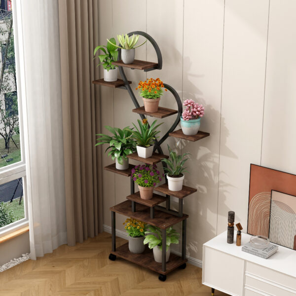 f9cb283b49bf48f881293205c74c8a8d_4f506814c689538e2a6c9e6bde0128e8 (Heart Shape) Plant Stand Indoor with Grow Lights, Tiered Indoor Plant Shelf, Metal Plant Flower Holder Stand, S-Shaped Plant Rack for Home, Patio,Plant Stand,Plant Stand Indoor