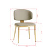 Dining Chairs Set of 2, Modern Design Home Chairs, PU Leather Metal Dining Chairs for Kitchen Dining Room-Grey