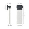 18"(H) 1-pack 12W Modern Outdoor Wall Light Fixture, Weatherproof LED Wall Sconce with Bubble Crystal, Black Finish, Up and Down Lighting for Porch, Patio, and Garden