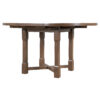 TREXM 5-Piece Extendable Dining Table Set for 4, Round Dining Table for 4 with Upholstered Chairs, Farmhouse Kitchen Table Set with Removable Leaf for Dining Room and Kitchen (Brown)