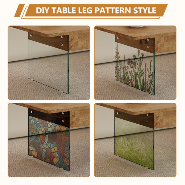 fada1a866fa54a55968526c82e95de30_57fafb43d405124fe4479e6a42efc35e Multifunctional Lift Top Coffee Table -Light Wood Color Grain Sticker, Essential for Modern Homes.Tempered Glass Legs,Lift Top Feature.Perfectly Fitting Into Living Rooms And Office.