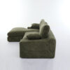 99*69" Modular Sectional Living Room Sofa Set, Modern Minimalist Style Couch, Upholstered Sleeper Sofa for Living Room, Bedroom, 2 PC Free Combination, Installation-free Sofa, L-Shape, Army Green