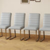 4-Pack - Heavy-duty chairs set: 2.1" thick cushion, iron frame, perfect for home or office. Classic colors, great value
