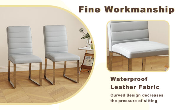 2-Pack - Premium PU office/dining chairs with high-density foam, sturdy iron legs (electroplate/spray paint), multiple colors. Easy assembly