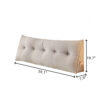 Large Bolster Triangular Headboard Wedge Backrest Positioning Support Bed Rest Reading Pillows Headboard Wedge Pillows with Removable, Gift for Mother's day