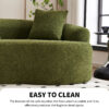 LY-025 Full Compression Sponge Sofa Forest Green Curved Modular Sectional, 30D High-Density Chenille Sleeper Couch for Apartment, 800 lbs 110"L