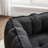 Soft Bean Bag Chair with High Resilient Foam(Chips)for living room and bedroom,Comfortable Square Lazy Sofa with Footstool, Cover for Adults to Gaming, Reading, and Watching TV