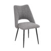 5-Piece Dining Table and Chair Set, Including 4 Grey Chairs and a Retractable Dining Table in White, Suitable For 4 to 6 People's Dining Tables, Suitable for Kitchens and Living Rooms