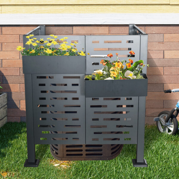 02467d4eb51e47219322871e535d1b73_0b6cd5d944331778d0211a1ac0e605ef 3.5 x3.5 FT Air Conditioner Fence for Outdoor Units, Metal Privacy Fence Cover, Perfect to Conceal Air Conditioning Units (W540133742)