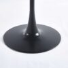 31.5"BLACK AND WALNUT Tulip Table Mid-century Dining Table for 2-4 people With Round Mdf Table Top, Pedestal Dining Table, End Table Leisure Coffee Table