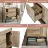 30" Modern Wood Fixture Bathroom Vanity, Bathroom Cabinet with Sliding Drawer, Bathroom Storage Cabinet with Ceramic Basin Sink Top, Single Bathroom Vanities Cabinet with Doors and Open Shelf