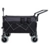 Multi-Functional Push-Pull Folding Wagon Cart with Rotating Handle & 9"x4" Beach Tires for Camping & Beach –300L XL Heavy-Duty, Large Capacity for Transport, Groceries, and Outdoor Use
