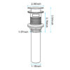 2 Pcs Bathroom Sink Drain with Overflow, Vessel Sink Lavatory Vanity Pop Up Drain Stopper, 304 Stainless Steel