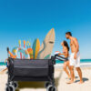Multi-Functional Push-Pull Folding Wagon Cart with Rotating Handle & 9"x4" Beach Tires for Camping & Beach –300L XL Heavy-Duty, Large Capacity for Transport, Groceries, and Outdoor Use