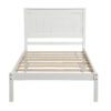 Platform Bed Frame with Headboard, Wood Slat Support, No Box Spring Needed,Twin, White(OLD SKU:WF191418AAK)