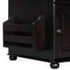 U-Can Vintage End Table Flip Top Side Table with USB Ports, One Multifunctional Drawer with cup holders, Sofa Couch Table with Bookshelf for Living room and Small Space