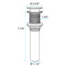 2 Pcs Bathroom Sink Drain without Overflow, Vessel Sink Lavatory Vanity Pop Up Drain Stopper, 304 Stainless Steel