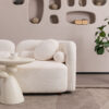 Luxury Modern Sofa Couch for Living Room, White Boucle Upholstered Cloud Couch for Apartment Home Office, 3 Seater