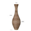 39-inch Tall Artificial Rattan Floor Vase in Elegant Beige - Statement Piece for Living Room Decor, Entryway, or Hallway - Versatile Home Accent for Dried or Silk Floral Arrangements