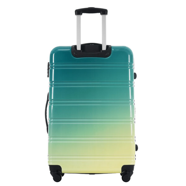 Hardshell Luggage Sets 3 Piece Gradient Color Expandable Suitcase with Spinner Wheels and TSA Lock Lightweight 20" 24" 28" Available,Green+Yellow