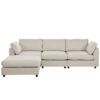 U_STYLE Upholstery Convertible Sectional Sofa, L Shaped Couch with Reversible Chaise