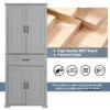 Bathroom Storage Cabinet with Doors and Drawer, Multiple Storage Space, Adjustable Shelf, Grey (Old Sku:WF308204AAE)