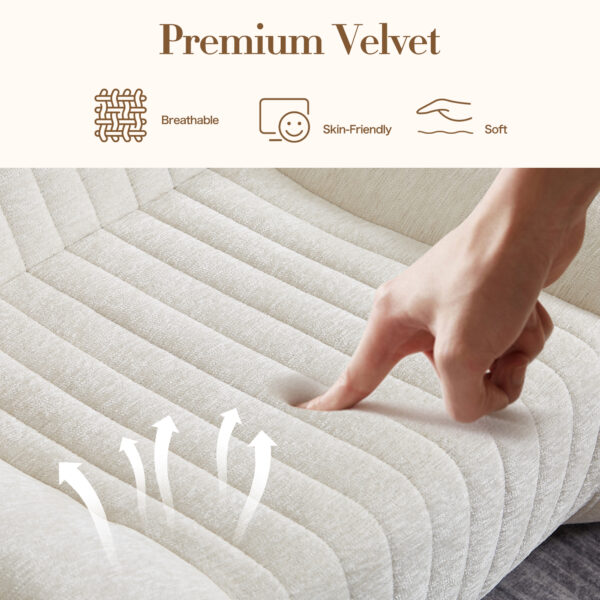 Bean Bag Chair for Adults with Armrests - Oversized Comfy Beanbag Lounge Lazy Floor Sofa Accent Chair for Living Room, Bedroom