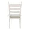 TREXM 5-Piece Retro Functional Dining Table Set Wood Round Extendable Dining Table and 4 Upholstered Dining Chairs (Off White)