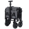 Expandable Dual-Layer Utility Wagon with 100% Extra Space - Grocery Cart for Camping, Shopping, Sports, Gardening, Fishing, Gray