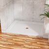 Goodyo 32"x48" Shower Base 3.5" Height Anti-slip Acrylic Center Drain Single Threshold Shower Base in White