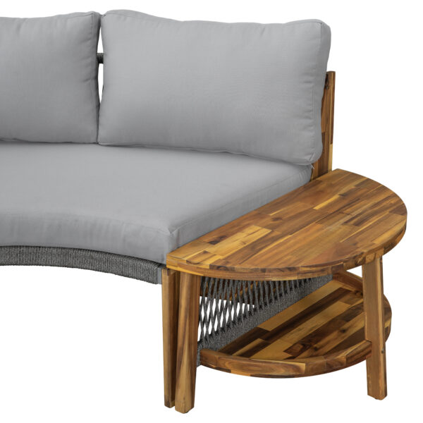 U_STYLE 6 - Person Outdoor Seating Group with Cushions and A Coffee Table(old sku:WY000379AAE)