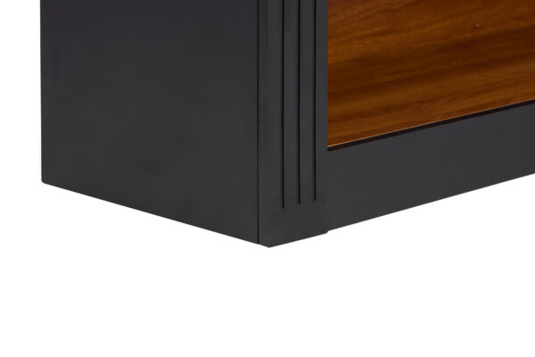 Bookcase, 4-Shelf Tall Bookshelf, 45.66" Wood Open Display Floor Arched Bookcase, Large Storage Organizer for Library, Bedroom, and Living Room (Black)