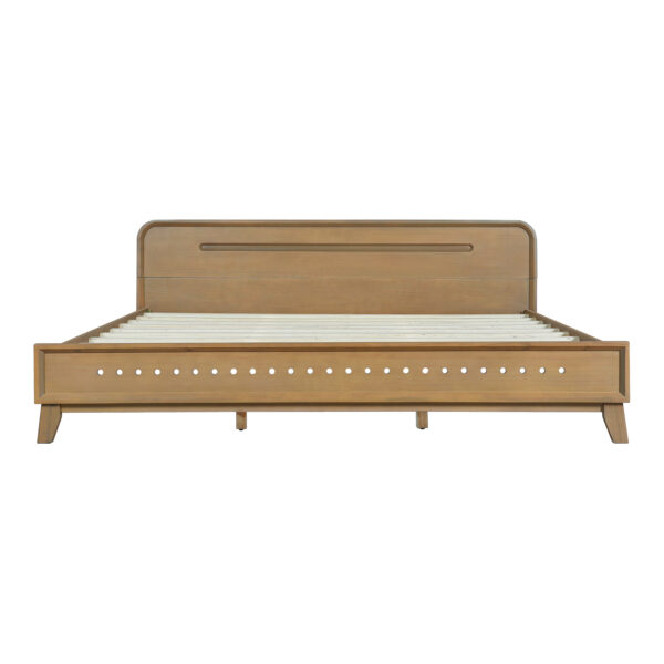 146f98018cd44ef9bb48a90e64092d85_0c8ecf8f5970331fd2a6c006694ccb85 PINE SOLID WOOD KING SIZE BED, SOLID AND STABLE, NO BOX SPRING NEEDED, RUSTIC YELLOW COLOR
