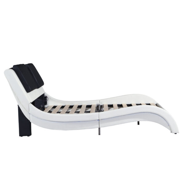158d62f6e0164c38b1f7469289f2059f_20221205_202c52579e50ba2bce98df4c94603d64 Faux Leather Upholstered Platform Bed Frame with led lighting ,Bluetooth connection to play music control,Backrest vibration massage,Curve Design, Wood Slat Support, No Box Spring Needed,Queen