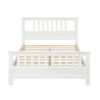 Wood Platform Bed with Headboard and Footboard, Full (White)