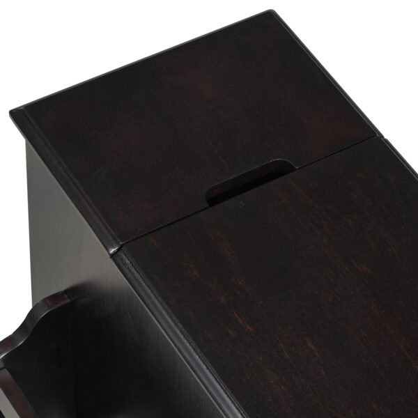 U-Can Vintage End Table Flip Top Side Table with USB Ports, One Multifunctional Drawer with cup holders, Sofa Couch Table with Bookshelf for Living room and Small Space